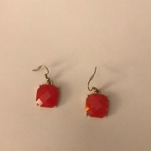 Mini dangle red earrings